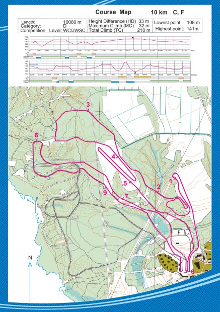 Course map - 10km C, F - Syktyvkar Smetanina Skiing Complex MWC 2015